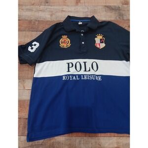Polo Ralph Lauren Polo Mens Size XLARGE Navy Blue White  2390